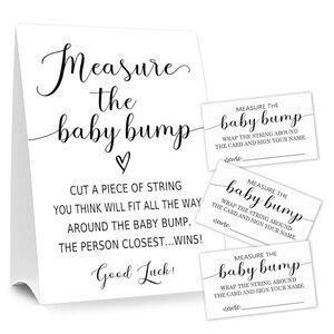 Baby shower game Measuring baby bump